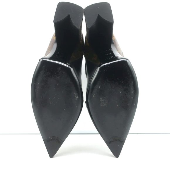 Louis Vuitton Matchmake Pumps Brown Monogram Canvas & Black Leather Size 37.5 - Picture 11 of 12